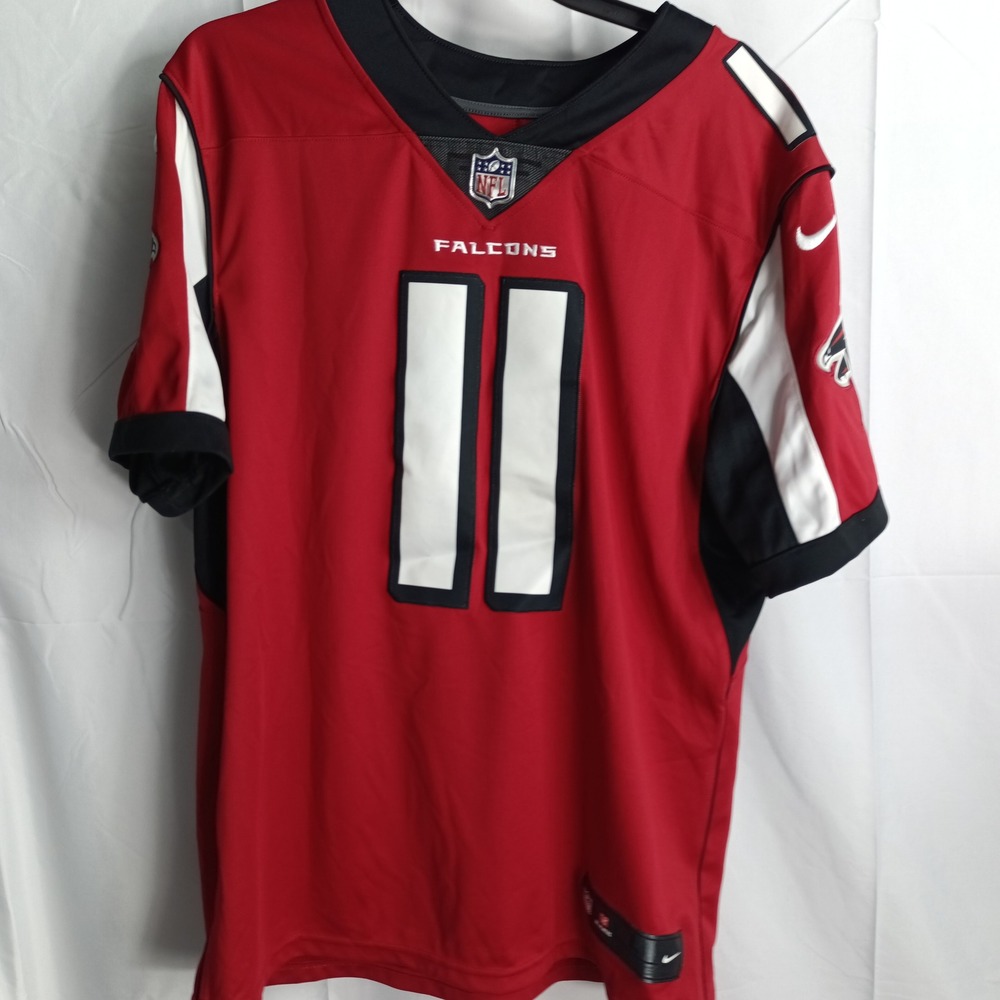 Nike Atlanta Falcons Julio Jones 11 On Field Stitched Jersey Red Mens Large